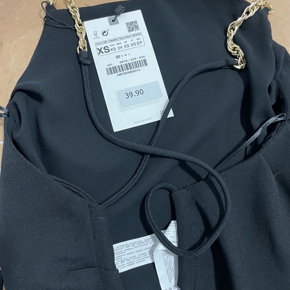 Zara black open back crop top - Picture 5 of 6